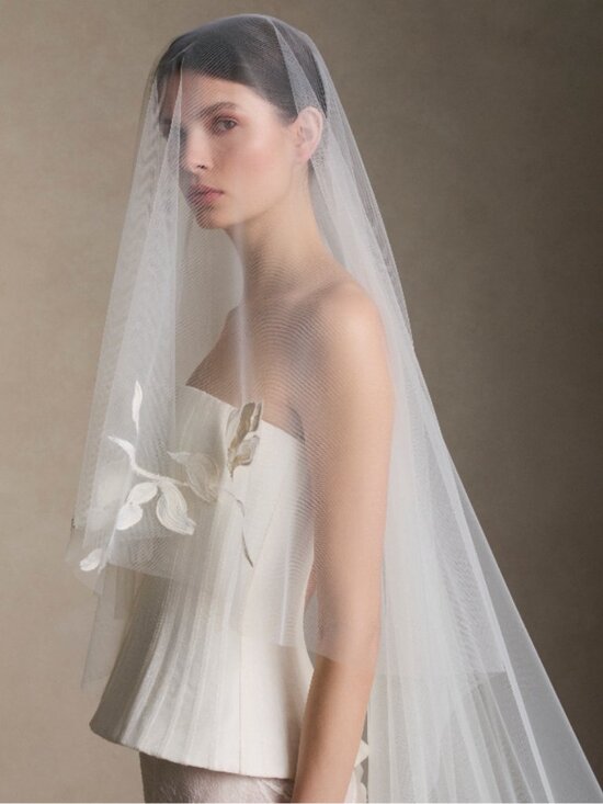 Danielle Frankel Hand Painted Iris Drop Veil (Wedding) main image 8